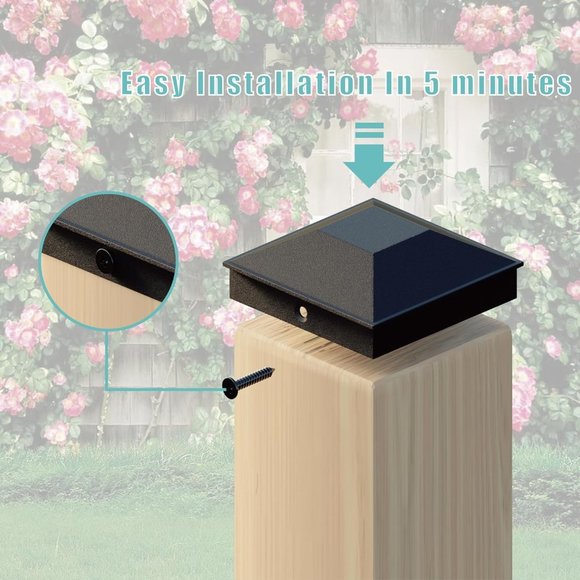 Other - 4X4 Post Caps for 3.5inx3.5in Wood Fence Post, Water-Proof UV-Proof Weather Resi
